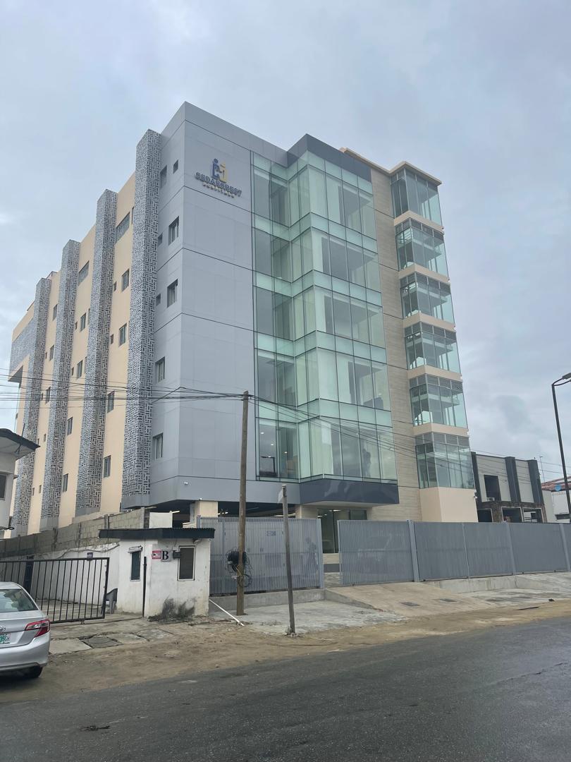 Official exterior view of Cedarcrest Hospitals in Victoria Island, Lagos
