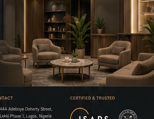 Quiet clinic lounge supporting a private specialist conversation